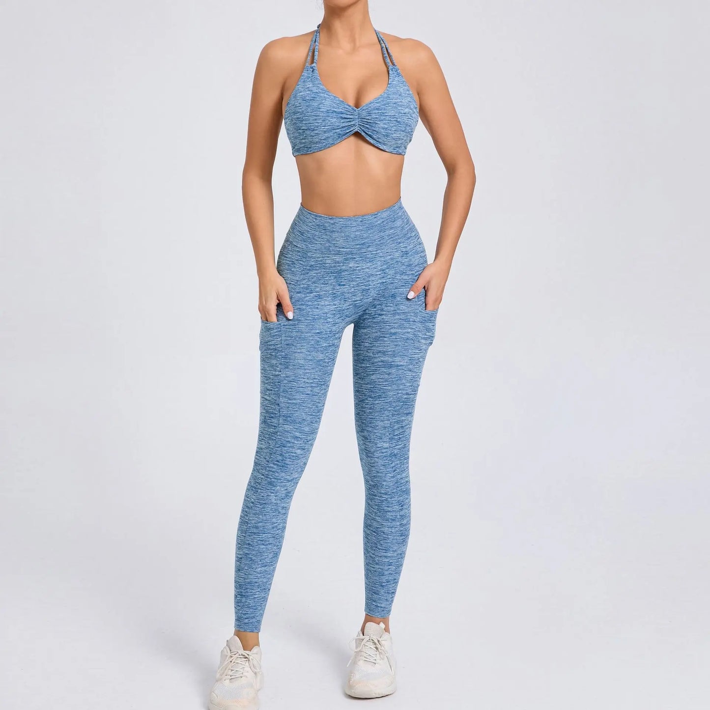 Sexy 2PCS Yoga Set Gym Suits with Shorts Crop Top Sports Bra Women Tracksuit Shorts 2 Pieces Running Clothing Fitness Clothing