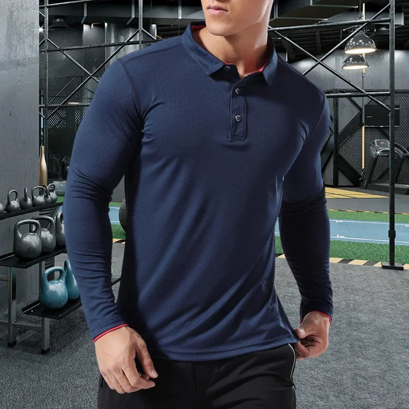 Men Running Sport Shirts Tops Long Sleeve Plus Size Tees Dry Fit Breathable Training Clothes Gym Sportswear Fitness Sweatshirts