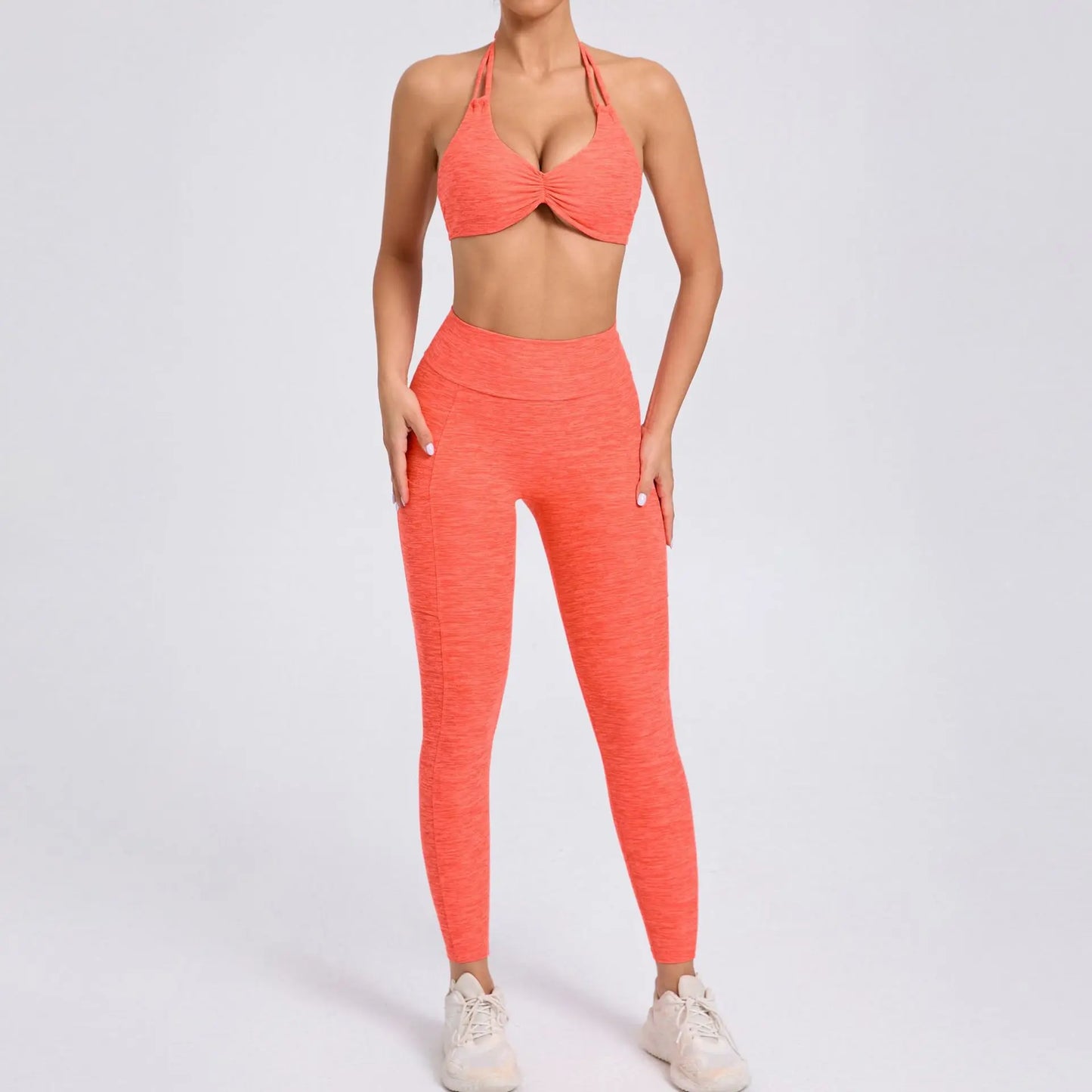 Sexy 2PCS Yoga Set Gym Suits with Shorts Crop Top Sports Bra Women Tracksuit Shorts 2 Pieces Running Clothing Fitness Clothing