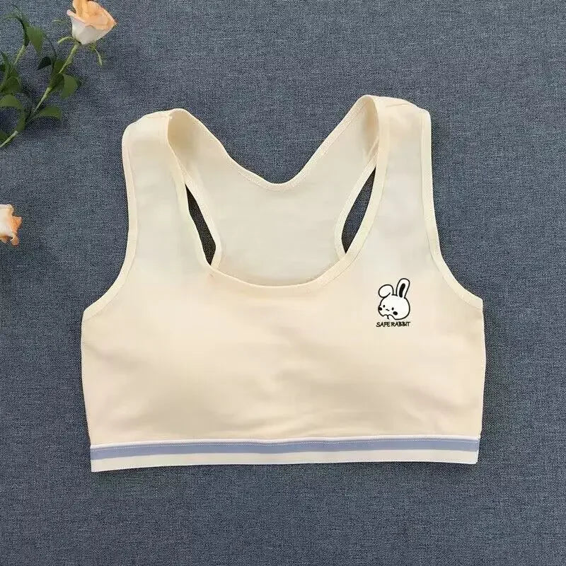 Girls Sport Underwear Cotton Tops Children Training Bra Teenager Undergarments  8-16years