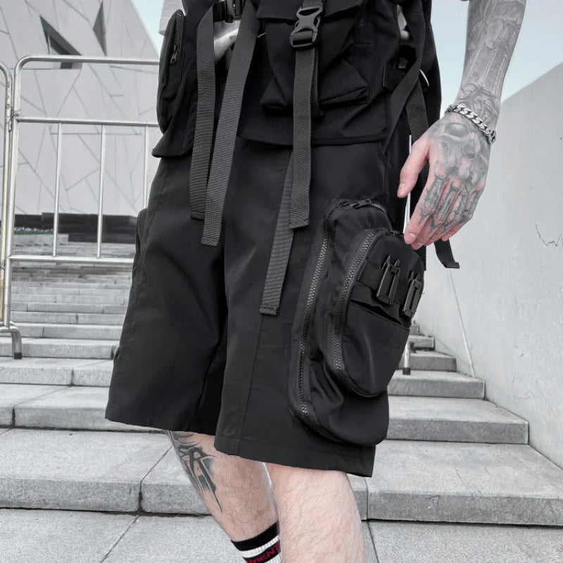 Casual Shorts Men Summer Jogger Shorts Male Multi-pocket Fashion Men Woman Sweatpants Knee Length Short Pants New Streetwear