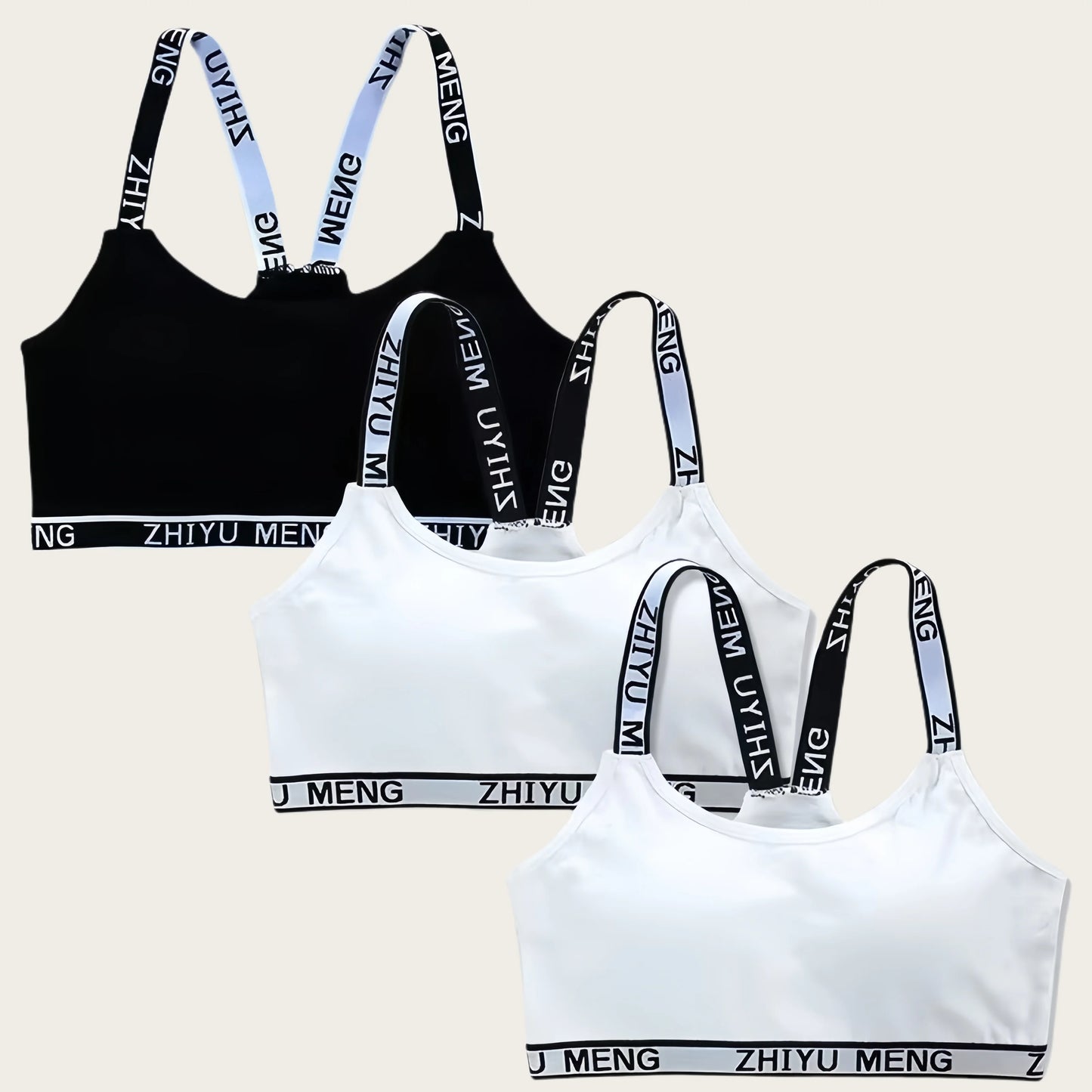 3PC Girls Sport Underwear Cotton Underwear for Girl Children Training Bra Young Girls Bra Teenager Undergarments 8-18years