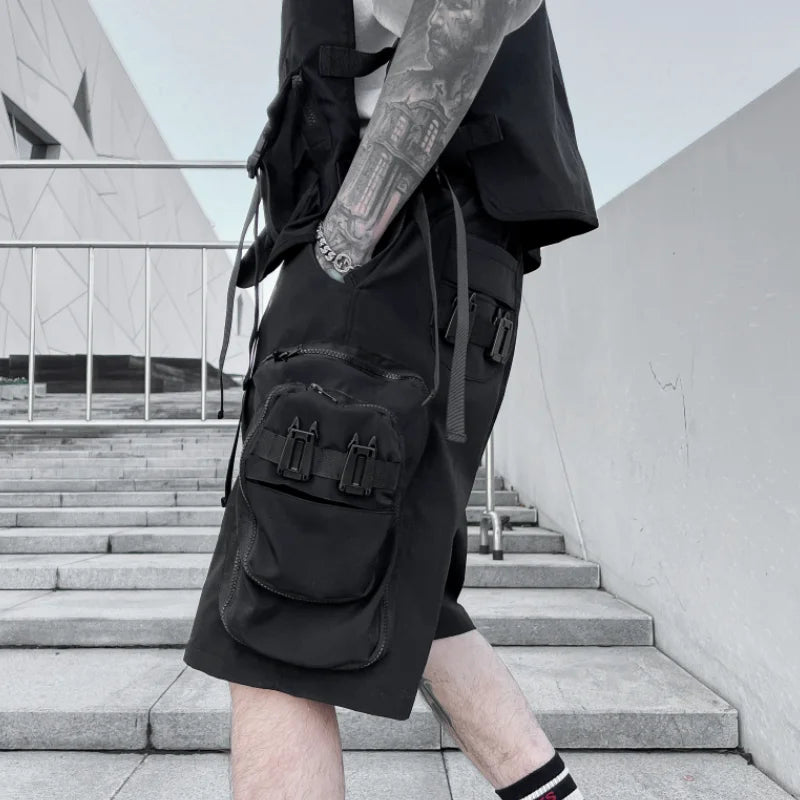 Casual Shorts Men Summer Jogger Shorts Male Multi-pocket Fashion Men Woman Sweatpants Knee Length Short Pants New Streetwear