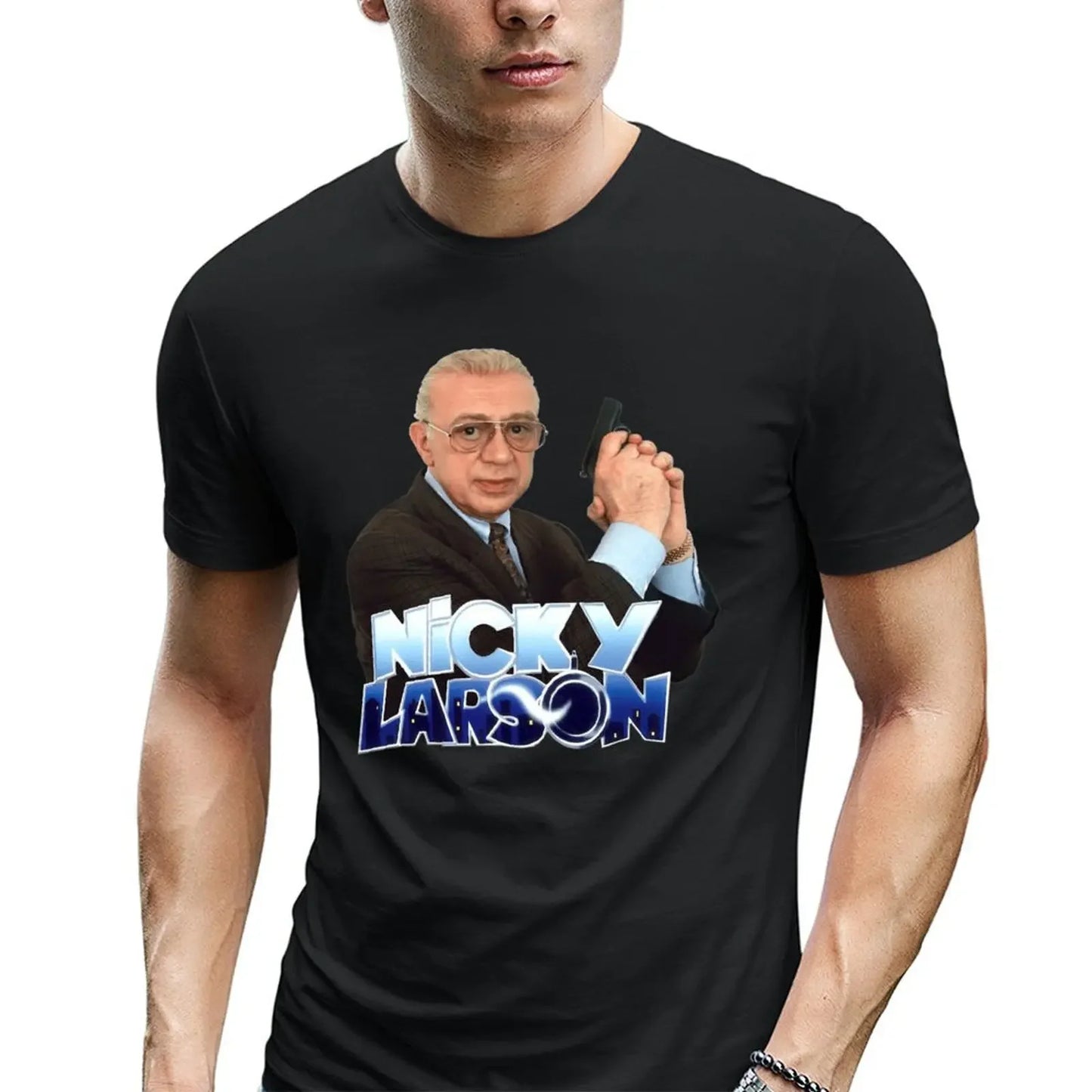 Hipster  Derrick Larson T-Shirt Graphic T Shirts Tops Korean Fashion Mens Cotton T Shirts USA Size