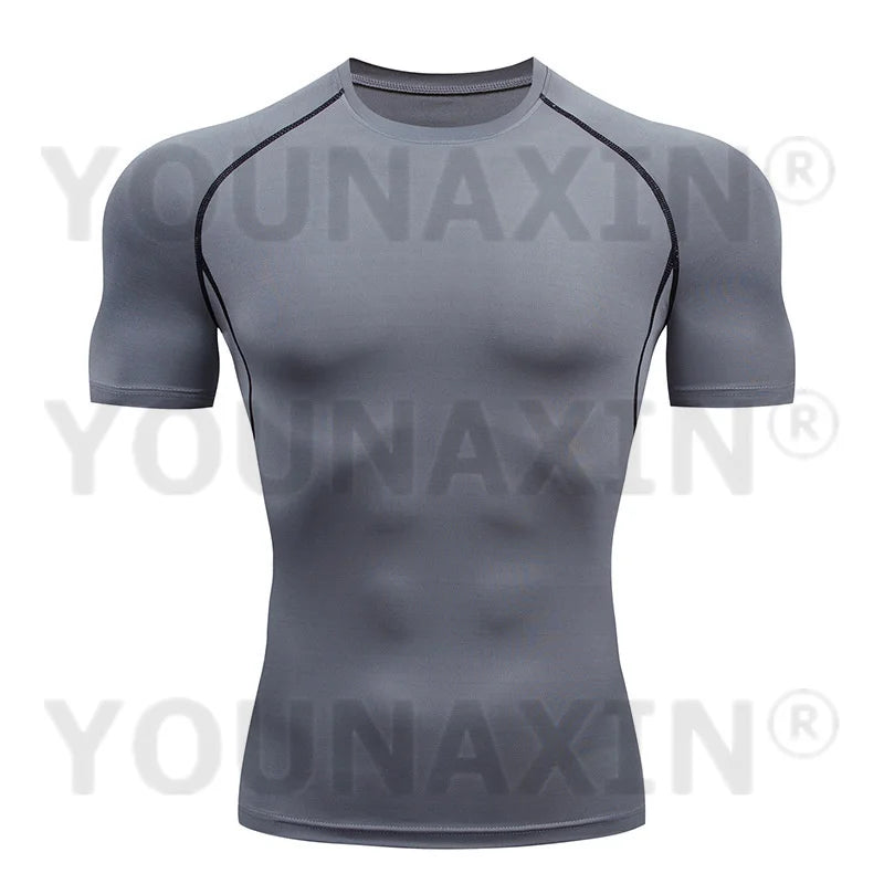 Men's Short Sleeve T-Shirts Long Sleeve Top Base Layer Leggings Pant Tight Running Trousers Gym Sports Shorts S M L XL 2XL 3XL