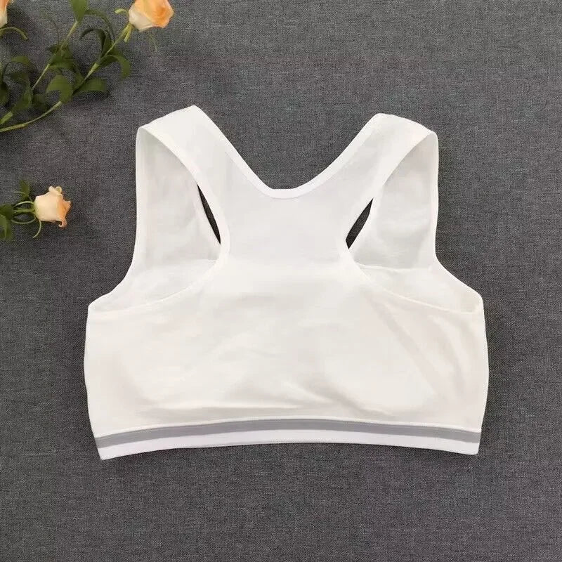 Girls Sport Underwear Cotton Tops Children Training Bra Teenager Undergarments  8-16years