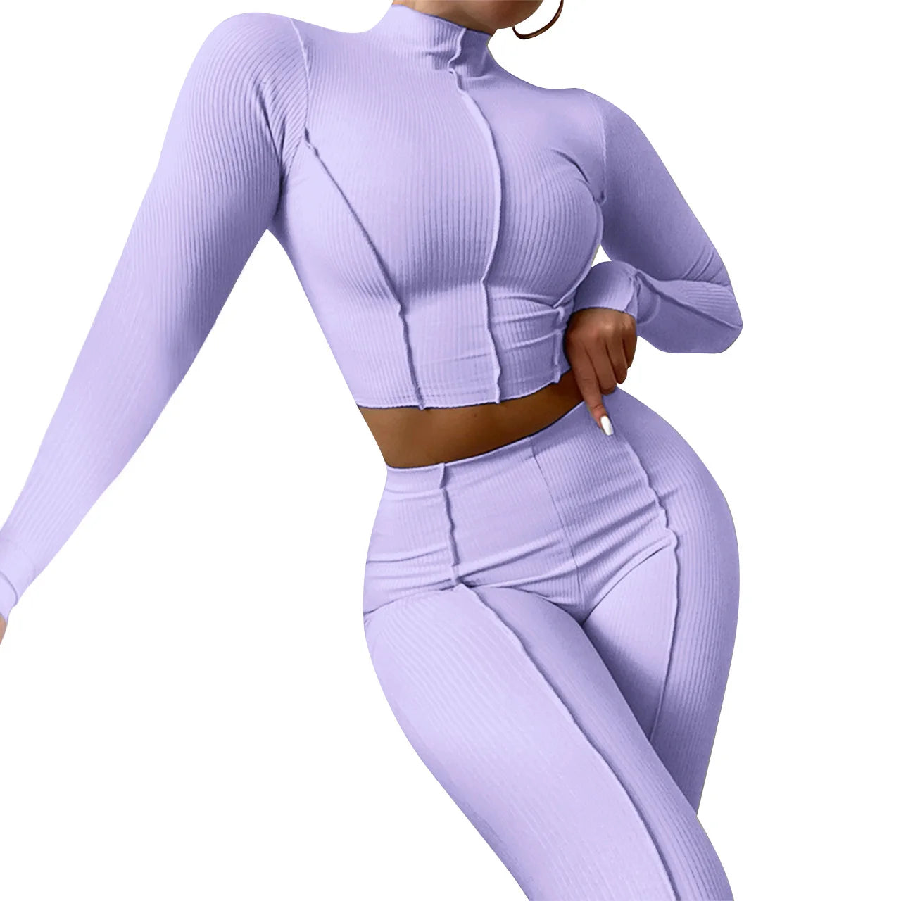 Fall Matching Set Women Two Piece Tracksuits 2pc Fitness Woman Yoga Tracksuit Set