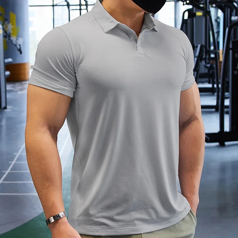 Men Dry Fit Compression Sweatshirt Man Short Sleeve Athletics Clothing Gym Fitness Sports Wear Tops Golf T-shirts  Sportswear