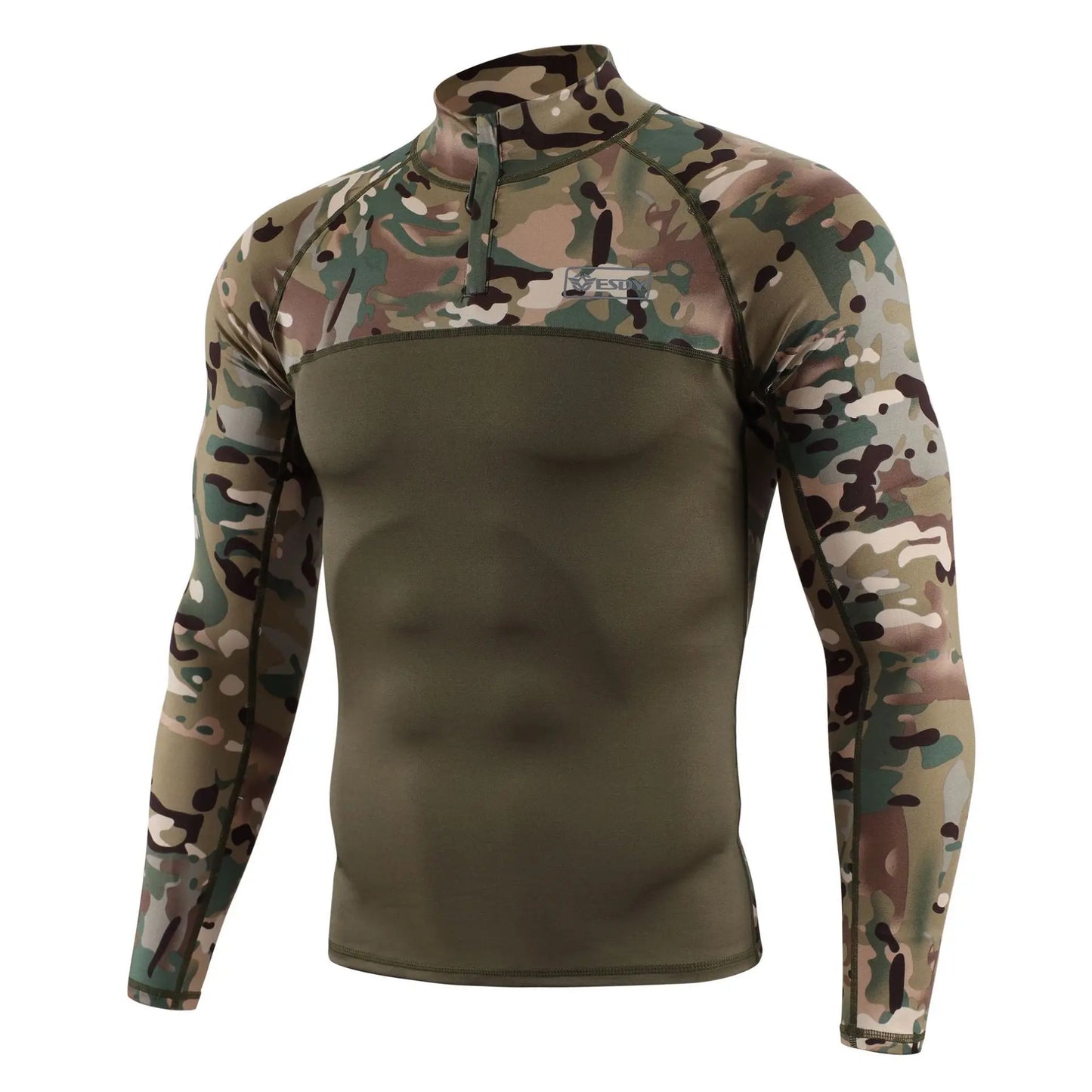 ESDY Outdoor Sports Camouflage Long Sleeve T-shirt Quick Drying Summer Cycling Clothing Frog Clothing A661