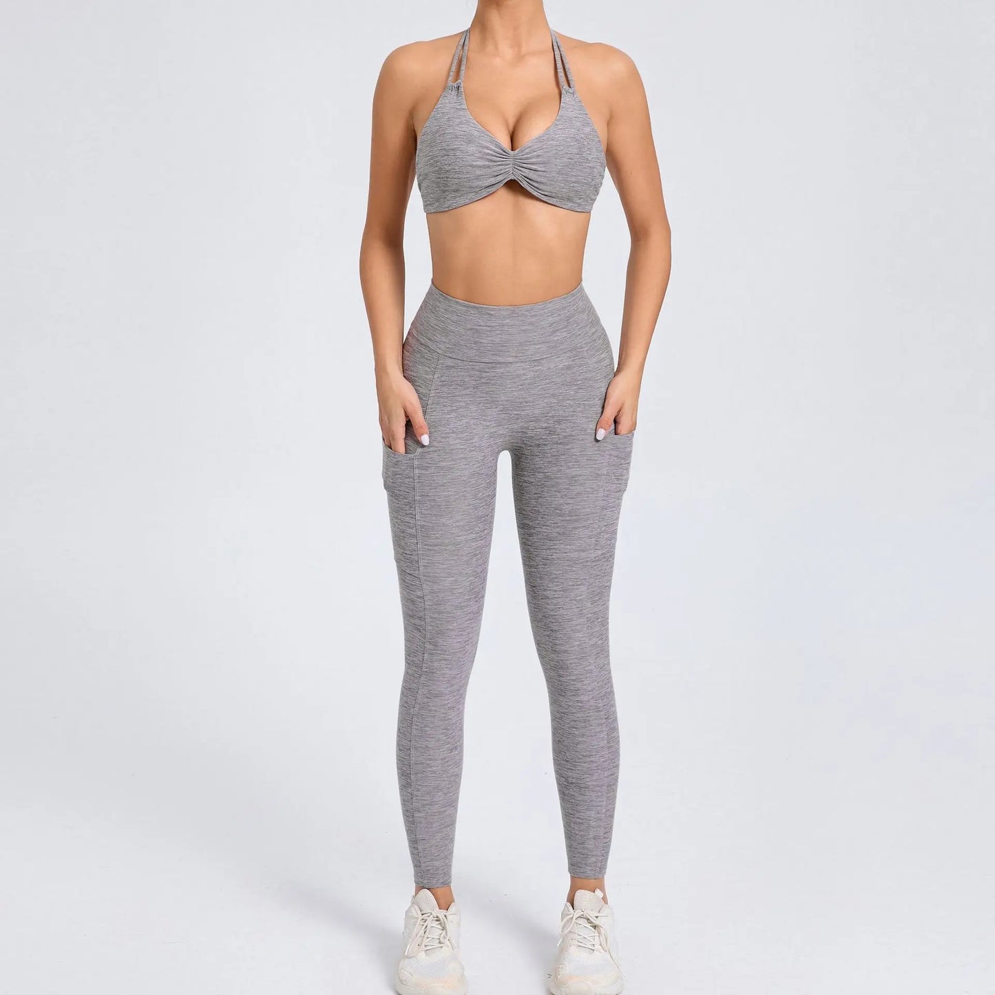 Sexy 2PCS Yoga Set Gym Suits with Shorts Crop Top Sports Bra Women Tracksuit Shorts 2 Pieces Running Clothing Fitness Clothing