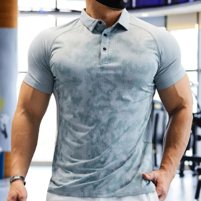 Men Dry Fit Compression Sweatshirt Man Short Sleeve Athletics Clothing Gym Fitness Sports Wear Tops Golf T-shirts  Sportswear