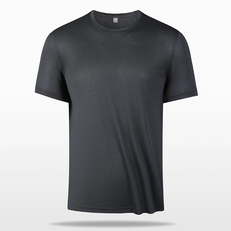 Quick Drying Men's Running T-shirt Fitness Sports T Shirt Gym Training Tees Breathable Jogging Casual Sportswear Unisex Tops New