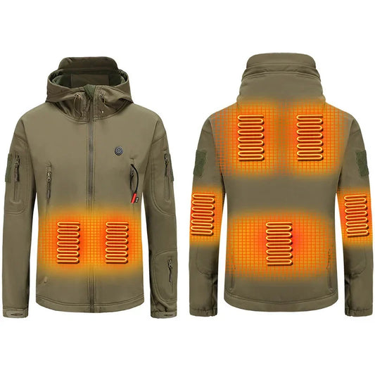 Outdoor Heating Ski Clothing Charging Cotton-padded Jacket Men and Women Electric Heating Coat